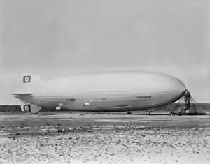 Image 58LZ 129 Hindenburg at Lakehurst Naval Air Station, 1936 (from Aviation)