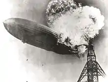 Image 13The Hindenburg just moments after catching fire (1937) (from History of New Jersey)