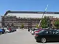 The south side of Hinkle Fieldhouse during renovation