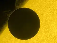 Close-up of Venus by the Japanese Hinode spacecraft on the Sun-synchronous orbit.