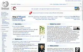 Screenshot of the Main Page of the Polish Wikipedia on September 9, 2011.