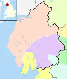 Image 52The historic counties shown within Cumbria  Boundary of Cumbria  Cumberland  Westmorland  Lancashire  West Riding of Yorkshire (from History of Cumbria)