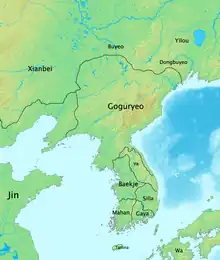 Korea in 315. Goguryeo recovered the former Gojoseon territory.