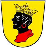 Moor's head of Freising, from the coat of arms of the Prince-Bishopric of Freising.