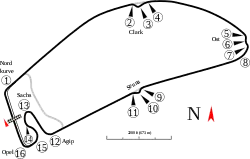 Layout of the Hockenheimring