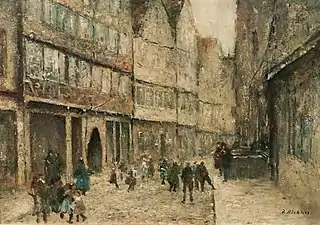 Street Scene with Children and Musicians