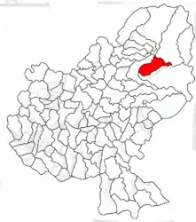 Location in Mureș County