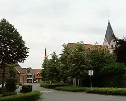 The village centre and St Lambert Parish Church