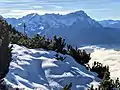 Summit cross and view of the Wetterstein