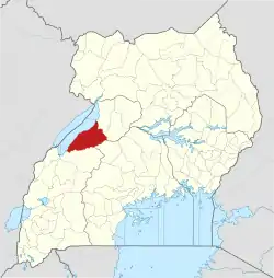 District location in Uganda