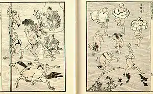 Image 7Image of bathers from the Hokusai manga (from History of manga)