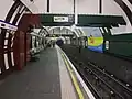 Westbound platform looking north towards Cockfosters