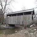 Holmes Creek Covered Bridge on Lake Rd., Charlotte, VT (Looking West toward Lake Champlain): 26 Apr 2015