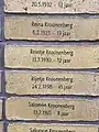 A brick column dedicated to the Kroonenberg family, 2021.