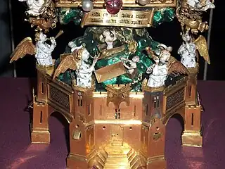 Base of the Holy Thorn Reliquary, a Resurrection of the Dead in gold, enamel and gems