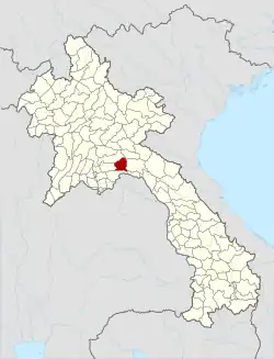 Location of Hom district in Laos