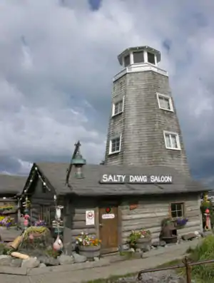 The Salty Dawg Saloon in Homer, Alaska. Built in 1897.