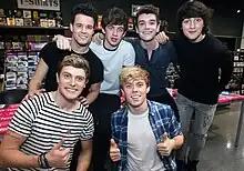 HomeTown in 2015. 
 Clockwise from left: Dayl Cronin, Cian Morrin, Ryan McLoughlin, Brendan Murray, Josh Gray and Dean Gibbons.