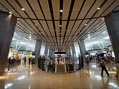 Interior view of T1 Satellite Concourse, Hong Kong International Airport. (2013)