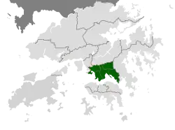 Location within Hong Kong (in green)