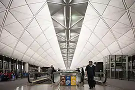 The interior of Terminal 1 at night (2012)