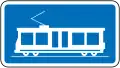 Light rail vehicles and trams only