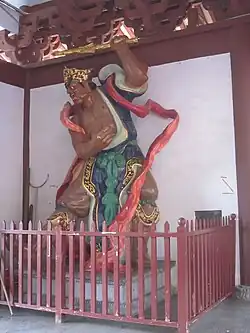 General Ha guarding the Shanmen Hall inside the Hongfa Temple, Shenzhen, Guangdong, China