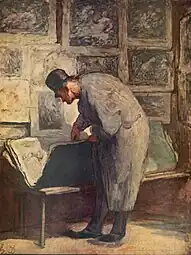 The Print Collector (c. 1860), oil on panel, 34.1 x 26 cm., Philadelphia Museum of Art