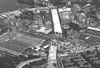 Construction underway at Kungsholmen in 1968