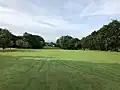 Horsforth Golf Club looking down 18th fairway