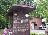 Appalachian Trail sign in Hot Springs