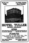 Advertisement for the Hotel Tuller, 1918