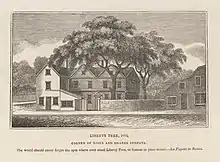 The Liberty Tree in Boston, as illustrated in 1825