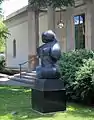 Torso #1: Bronze on bronze base with black granite base, 62", 1986, Newport Art Museum, Rhode Island