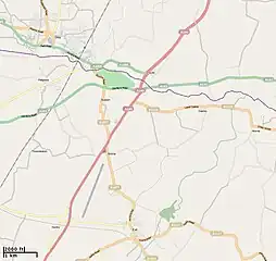 This map shows the hoard between the village of Hoxne and the town of Eye – across the map is an old Roman road and the settlement at Scole