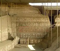 Moche murals from the Huaca de la Luna site, Peru, 100–700 AD.