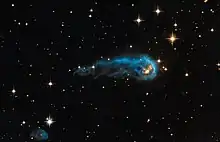 Image 66This light-year-long knot of interstellar gas and dust resembles a caterpillar.  (from Interstellar medium)