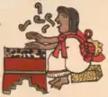 huēhuētl from page 060 of the Codex Magliabecchi