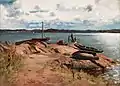 Vid bryggan, Lysekil (1885)