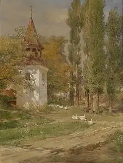 Moravian Village Scene