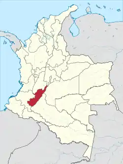 Huila shown in red