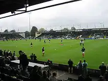 View across the pitch from the East Stand