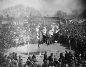 Image 13A veil-burning ceremony in Uzber SSR as part of Soviet Hujum policies (from History of Uzbekistan)