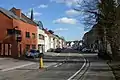 The Peuthystraat entering the center of Huldenberg