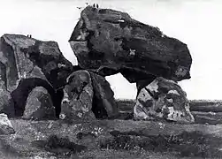 Sketch of Hunnebedden (megalithic monuments).