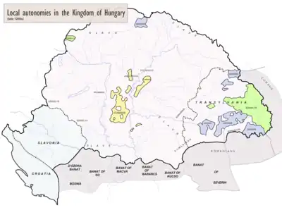 Map of the Kingdom of Hungary