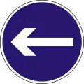 D-002Turn left only