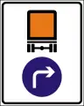 D-018Vehicles carrying dangerous goods may turn right only