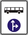 D-038Buses may proceed straight or turn right