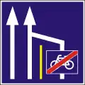 E-009End of bicycle lane